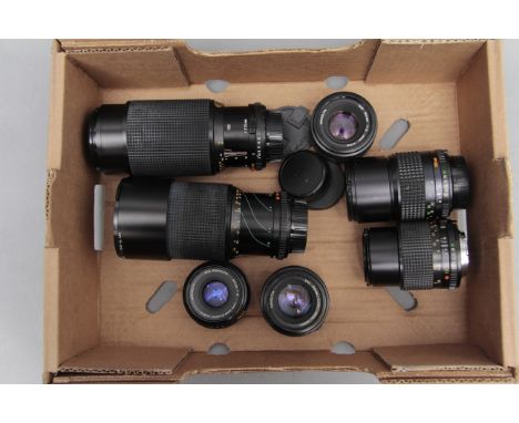 A Small Selection of Various Minolta MD Lenses, including f/2 45mm, f/1.7 50mm and more (a lot)