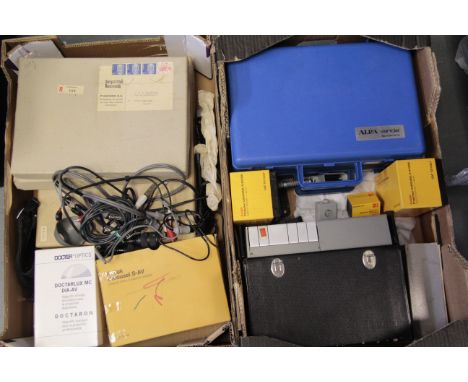Projection Equipment, including Alpa controls, Kodak Carousel items, a Uher 4200 tape recorder and other items (2 trays)