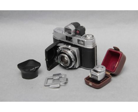 A Kodak Retina IIC Rangefinder Camera, together with various accessories including light meters, lens hood and more (a lot)