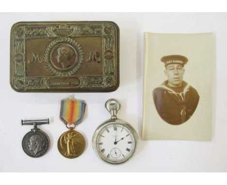 WWI war medal named 'R.6371.H.CLAPHAM.A.B.R.N.V.R', WWI victory medal named '179070.GNR.G.H.FRANCIS.R.A.', WWI Princess Mary 