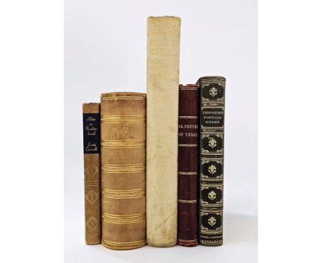 Bindings - "The Holy Bible.....",&nbsp;Oxford, printed at the University Press 1866, full cream leather with gilt rules and r