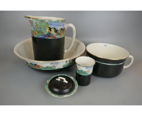 Ceramic vintage bedroom washing set 