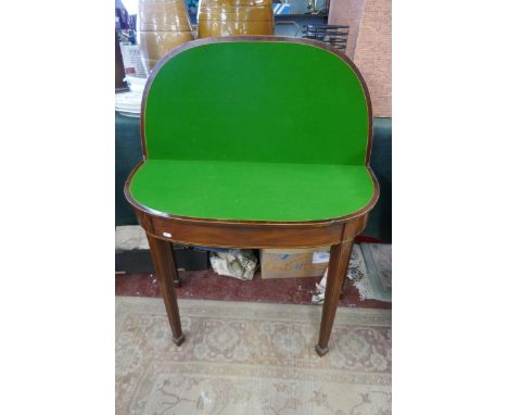 Regency inlaid card table 