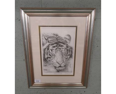 Signed L/E print of Tiger by Paul Thompson 
