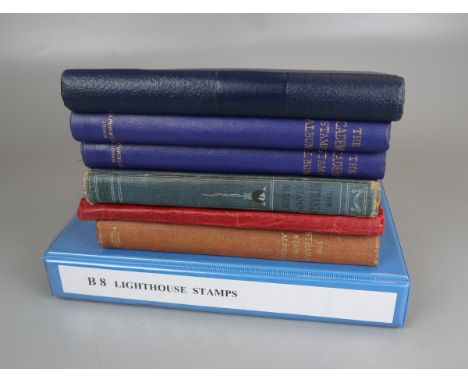 Stamps - World in 6 junior type albums plus collection of light houses 