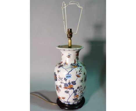 A modern Asian style ceramic table lamp, 60cm high.