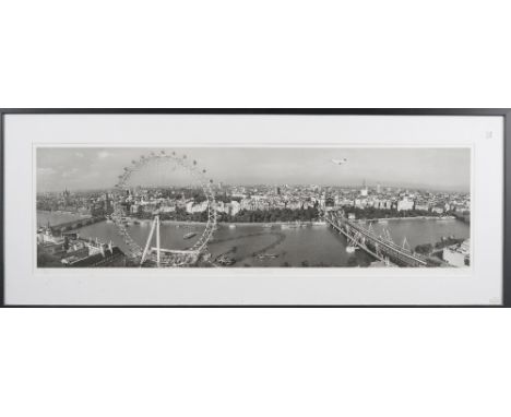 Jeffrey Jaye, 'The Thames and Concorde', a black and white photographic print, limited edition, 138 / 250, titled, signed and