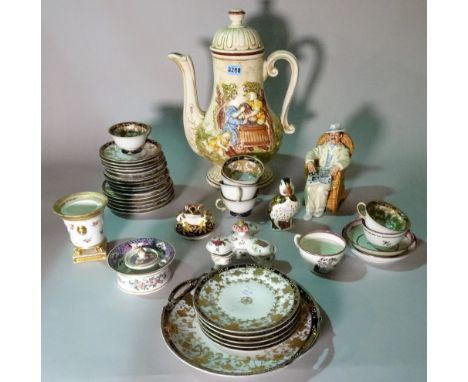 Ceramics, a quantity including, two Royal Crown Derby paper weights, a Noritake part tea service, a Royal Doulton figure, 16c