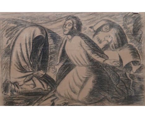 Ernst Barlach (1870-1938), "Hoffnung und Verzweiflung II (Erleben)", c.1931, lithograph, signed in pencil, 30cm x 45cm.