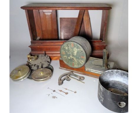 A 19th century mahogany cased mantel clock (a.f.), 63cm wide x 42cm high.