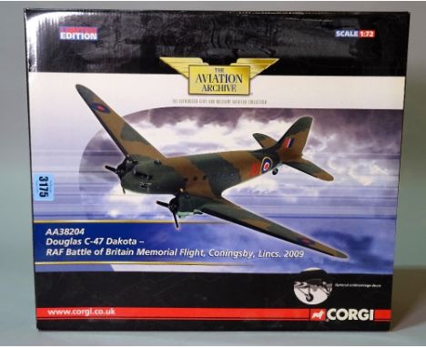 Toys, Corgi Aviation archive: a group of 3 1/72 scale models comprising, 'DOUGLAS L-47 DAKOTA', 'VICTORS ARMSTRONG WELLINGTON