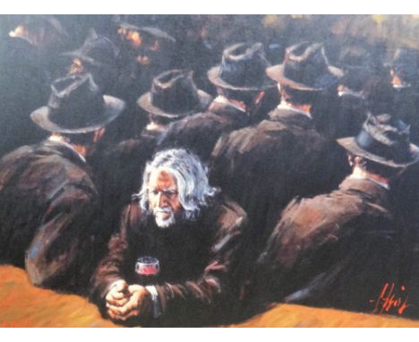 Fabian Perez (Argentinian b. 1967), Untitled II, signed and numbered 93/120, print on canvas, 80cm x 107cm, together with a c