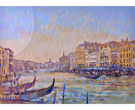 Geoff Masters (20th Century), Venice Light, pastel, both signed with initials, unframed, 53cm x 73cm.