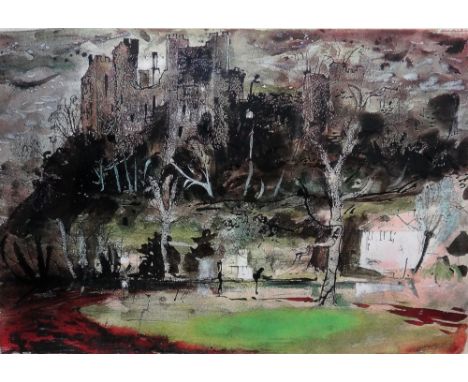 John Piper (British 1903-1992) Ludlow Castle, colour screenprint, signed and numbered in pencil 79/100 (in lower margin), 54c