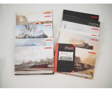 A group of MARKLIN model railways catalogues for various gauges including Z (Q)