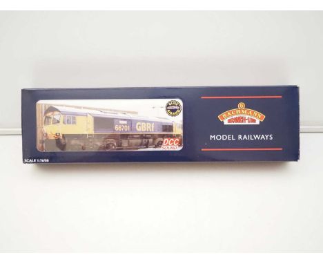 A BACHMANN OO gauge 32-727Y limited edition Class 66 diesel locomotive in GBRF livery 'Golden Jubilee' - DCC sound fitted - V