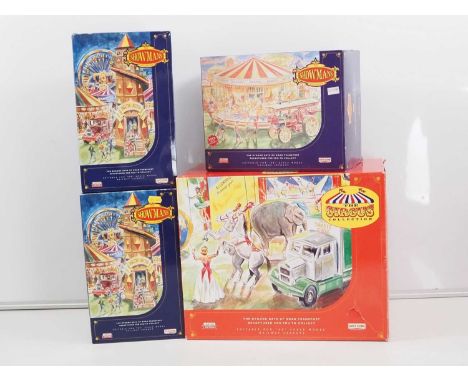 A group of LLEDO DAYS GONE Showman's series gift sets, each containing model and diecast vehicle comprising Big Top, Carousel