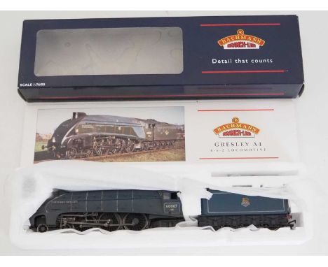 A BACHMANN OO gauge 31-954A Class A4 steam locomotive 'Sir Nigel Gresley' in BR blue early emblem (weathered) - VG/E in VG bo