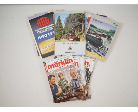 A quantity of mixed model railways catalogues to include MARKLIN, HAG, TRIX etc (Q)