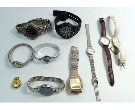 Ten various quartz watches including Casio, Ben Sherman and Rado etc.