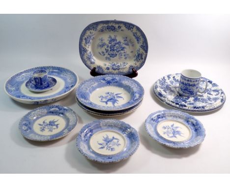 Various blue and white china, mainly Spode
