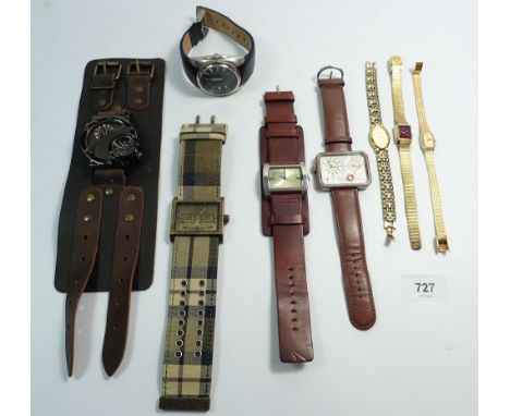 A group of wrist watches including Tissot, Rotary, Superdry etc.
