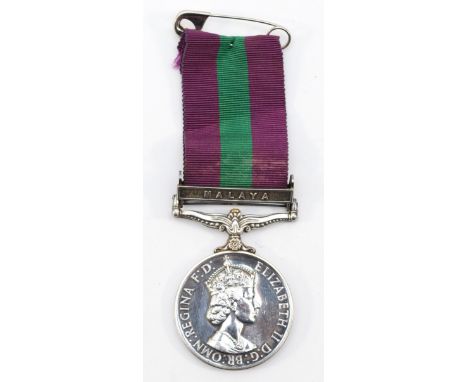 ERII General Service Medal, Malaya bar, named 5010488, L.A.C. K. Wharton, R.A.F. 