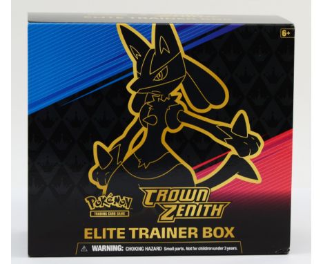 Pokémon TCG Crown Zenith Elite Trainer Box. Does not have the original booster packs, energy card pack or the players guide. 