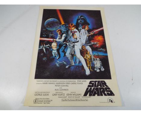 Star Wars - a Star Wars 1977 one sheet film poster, style C illustrated by Tom Chantrell, directed by George Lucas, 20th Cent