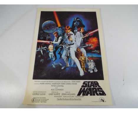 Star Wars - a Star Wars 1977 one sheet film poster, style C illustrated by Tom Chantrell, directed by George Lucas, 20th Cent