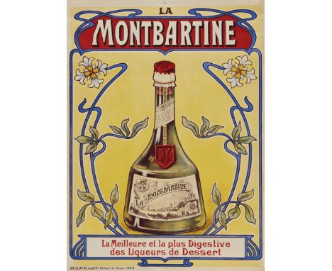 La Montbartine. Anonimo Litografia, 1920 ca. Imp. Delattre&Juliot, Paris, cm 85x65. Qualità: A-..  La Montbartine. Anonimo Li