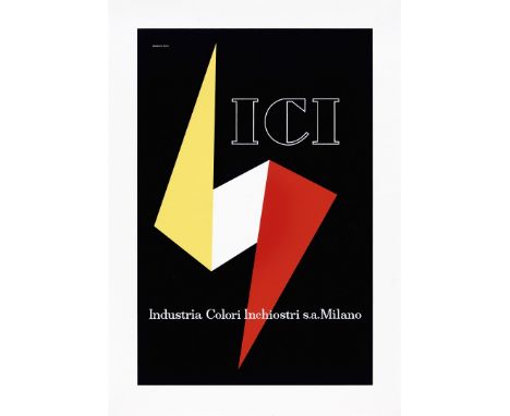 ICI. Armando Testa Serigrafia, 1937. Senza indicazione dello stampatore, cm 63x45. Qualità: A..  ICI. Armando Testa Silkscree