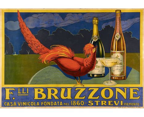 Fratelli Bruzzone Strevi. Anonimo Litografia, 1935. Stab. Tip. Lit. S. Tavella & C., Milano, cm 98x68,5. Qualità: B. Telato..