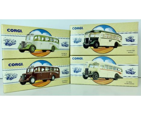 Four Corgi Commercials 1/50 assorted coaches all mint boxed
