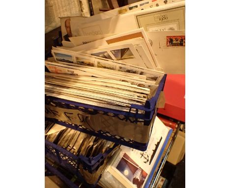 Three boxes of UK first day issue covers