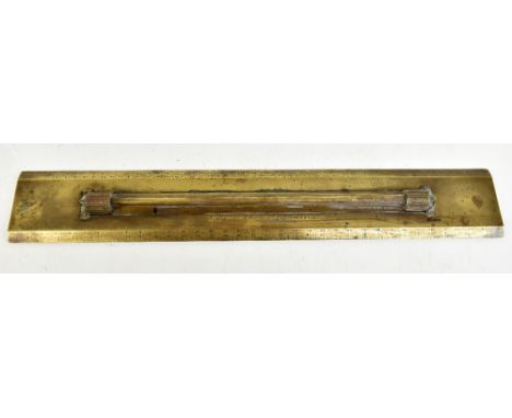 ASH &amp; SON; a brass rolling rule, inscribed '4 Bull St., Birmingham', length 46cm.Additional InformationSome tarnishing to