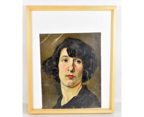 UNATTRIBUTED (20th Century British School); oil on canvas, portrait of a young gentleman, unsigned, 38 x 30cm, framed and gla