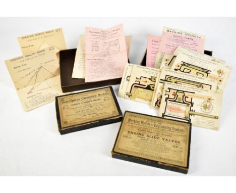 Two early 20th century student's engineering and geometry study sets, 'Working Models for Engineering Students' by Thomas Jon