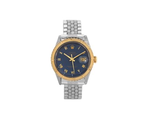 A men's Rolex 18k yellow gold and stainless steel automatic bracelet watch. Datejust Turn-O-Graph Thunderbird.Brand: Rolex Mo