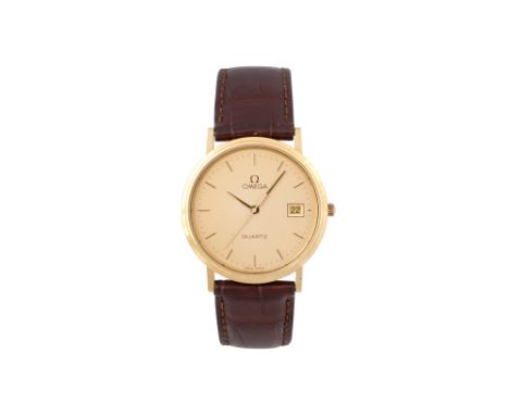 A MEN'S OMEGA 14K YELLOW GOLD QUARTZ WRISTWATCH Quartz.Brand: Omega Case reference: 192.750 JY Year: Circa 1985 Movement: Qua