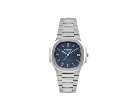 V A UNIQUE PATEK PHILIPPE PROTOTYPE STAINLESS STEEL QUARTZ BRACELET WATCH Prototype Nautilus with a Sigma Dial.Brand: Patek P