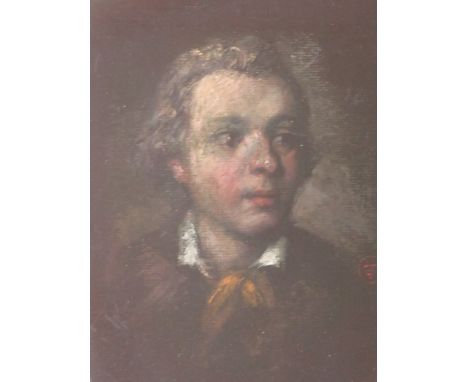 THOMAS O'DONNELL (XIX-XX). Irish school, portrait study of a young man, signed with monogram middle to lower right, oil on ca