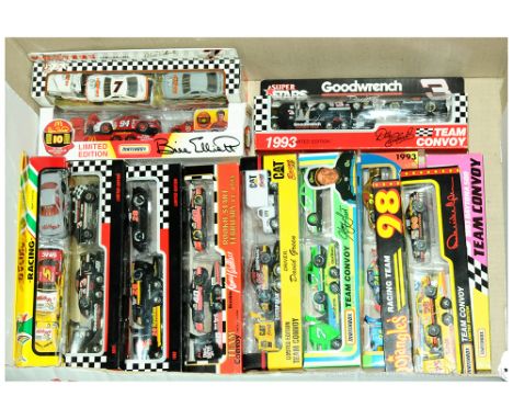Matchbox Superfast group of Limited Edition Nascar Team Convoy Kenworth Racing Car Transporter Sets. Including "Manheim Aucti