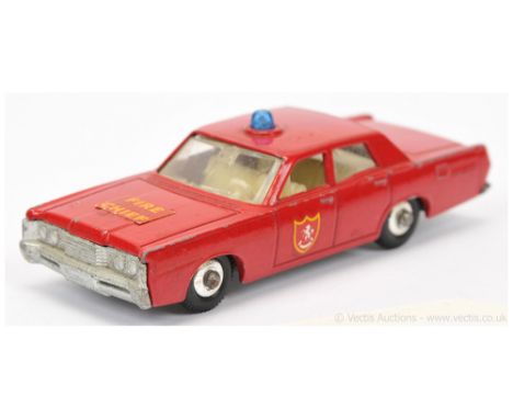 Matchbox Regular Wheels unreleased No.59d Mercury Park Lane Fire Chief Car Pre-Production Colour Trial - red body with hood l