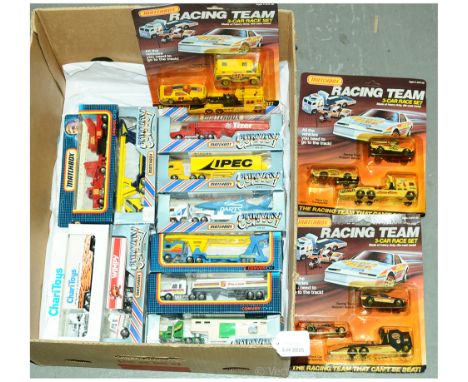 Matchbox Superfast Convoy Series including CY9 Daf Ipec Freighter Truck and trailer, 2 x CY17 Scania Tanker (1) Tizer; (2) Fe