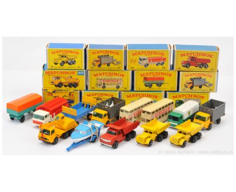 Matchbox Regular Wheels Group of Trailers, Commercial &amp; Public Service Vehicles. Including 2 x 6c Euclid Dump Truck; 32c 