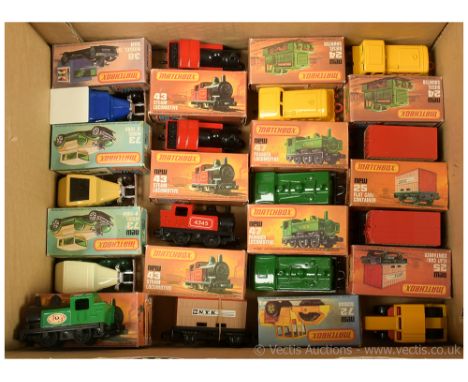 Matchbox Superfast Group of mostly Railway related Models Including 2 x 47c GWR Pannier Tank Locomotive; 2 x 24c Diesel Shunt
