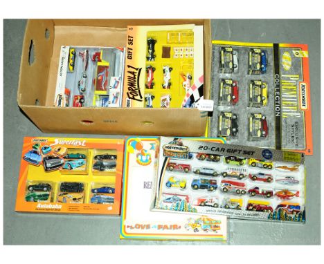 Matchbox Superfast Group of Gift Sets. Including (1) Premiere Collection set of 6 x American Cars (2) Formula 1 Gift Set (3) 