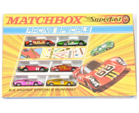 Matchbox Superfast G3 Racing Specials Gift Set containing (1) 5a Lotus Europa - metallic candy pink body with low arches &amp