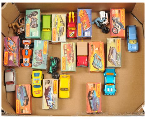 Matchbox Superfast group of Cars &amp; Motorcycles Including 60c Holden Pick-up Truck; 74c Mercury Cougar Villager ; 50c Harl